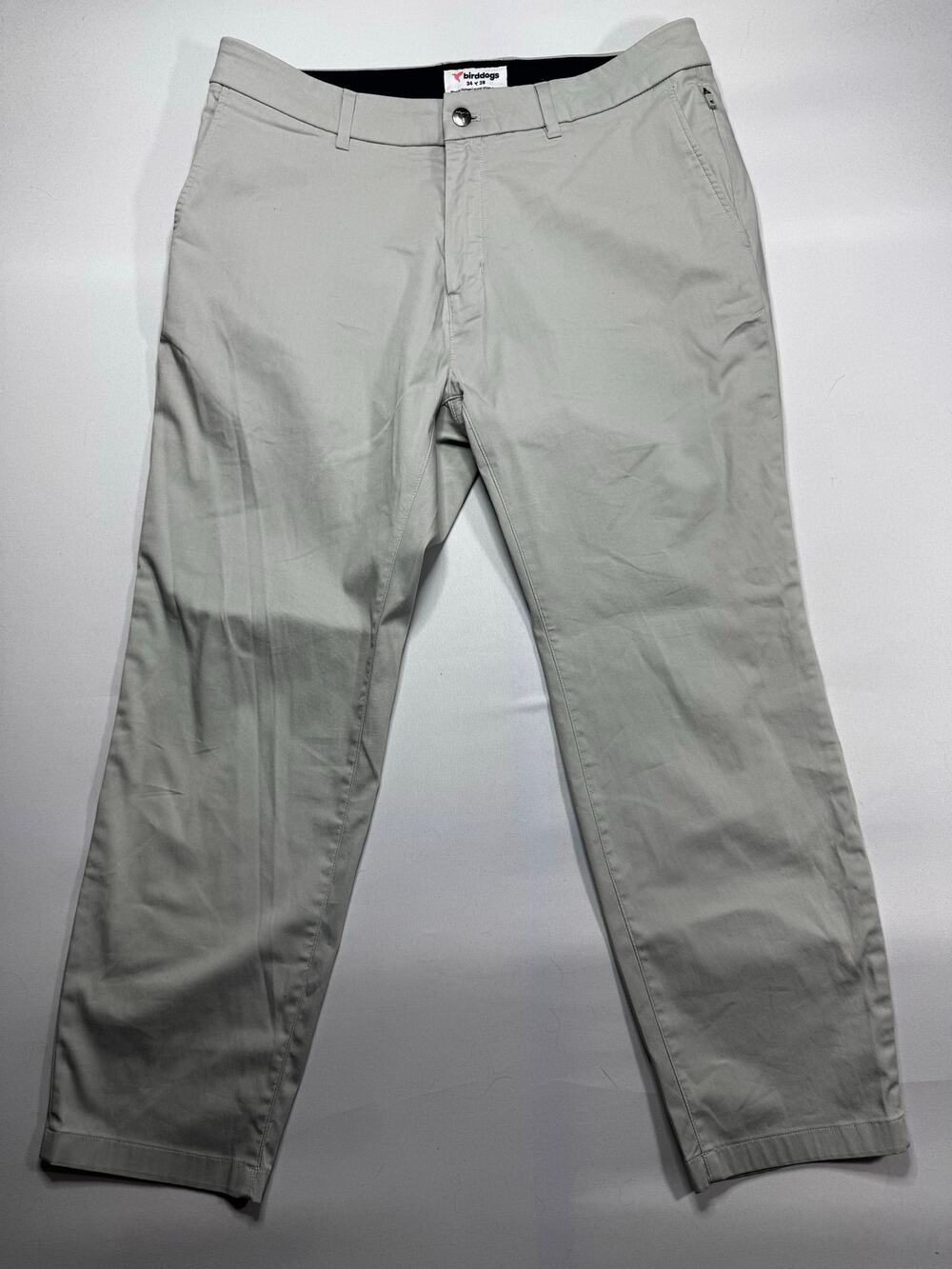 Birddogs Men's Slim Fit Stretch Khaki Chino Pants - Size 34x28 (34x26)